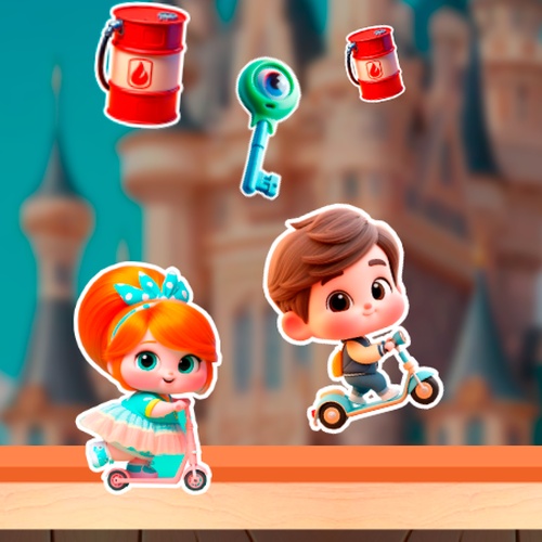 Scooter Brothers Logic Puzzle Game Online - Puzzle Game