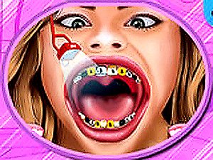 Hannah Montana at the Dentist: Teeth Cleaning Game Online - Kids Dental Care Game