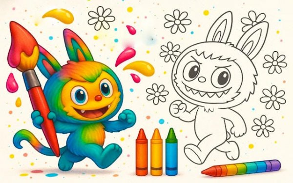 Cute Character Paint Time